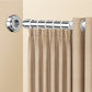 Adjustable Tension Rod Extendable Curtain Shower Closet Pole No Drill Telescopic-Silver