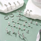 12 Pairs Women Earrings Studs and Hoops Set Fashion Cartilage Stackable Jewelry