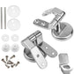 1 Pair Universal Toilet Seat Hinges Set Toilet Lid Hinge Replacement Fittings
