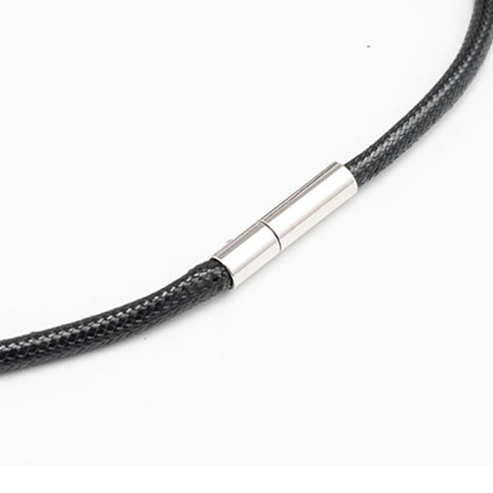 5Pcs 3mm Braided Necklace Cord Adjustable Rope with Copper Buckle for DIY Jewelry-Black