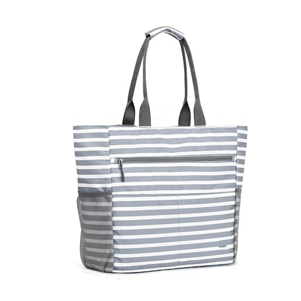 Beach Bag Large Foldable Sandproof Totes Bag With Zipper Beach Shoulder Bag