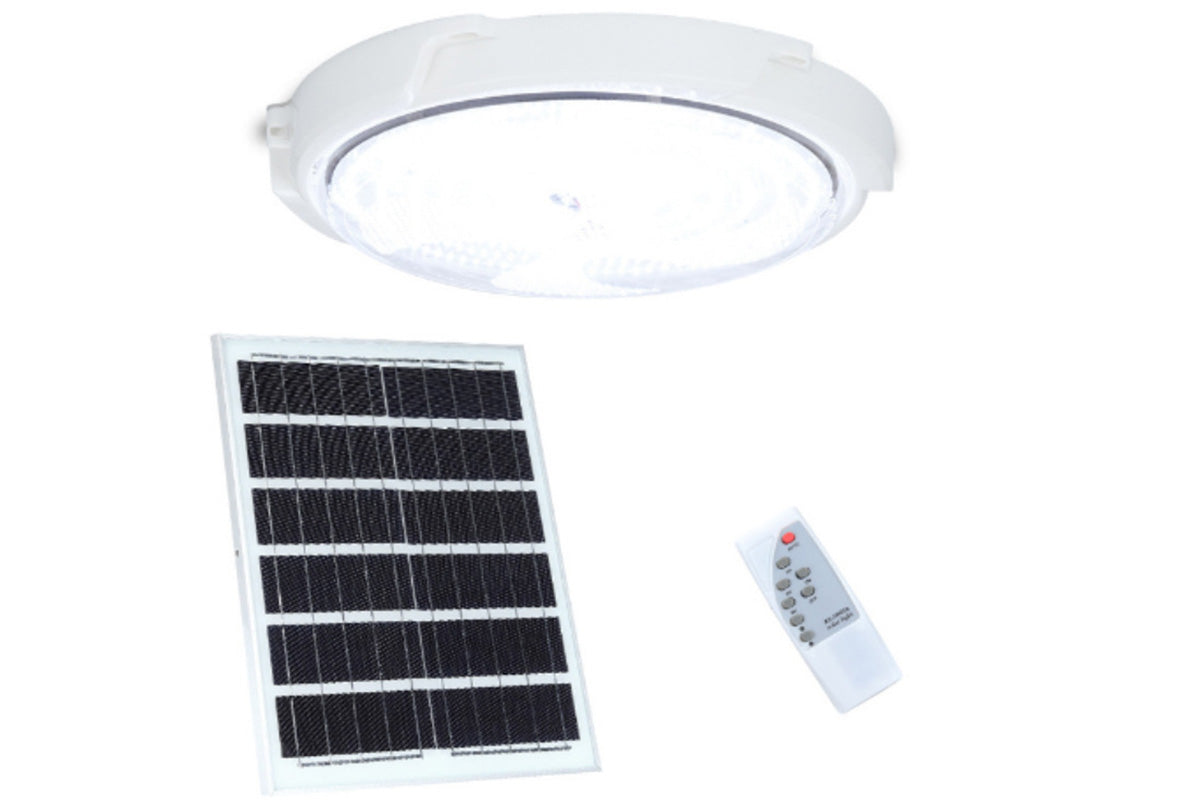 Solar Powered Pendant Light with Remote Ceiling Lamp for Indoor Outdoor Barn Shed Gazebo Garage