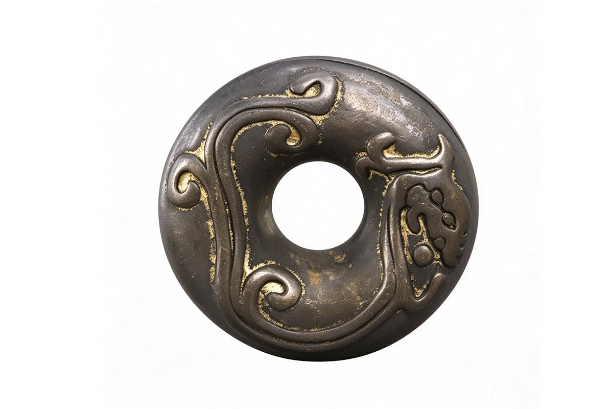 Vintage Brass Meditation Hand Bell Rotating Stress Relief Fidget Spinner Ring Hand Toy for Aldults