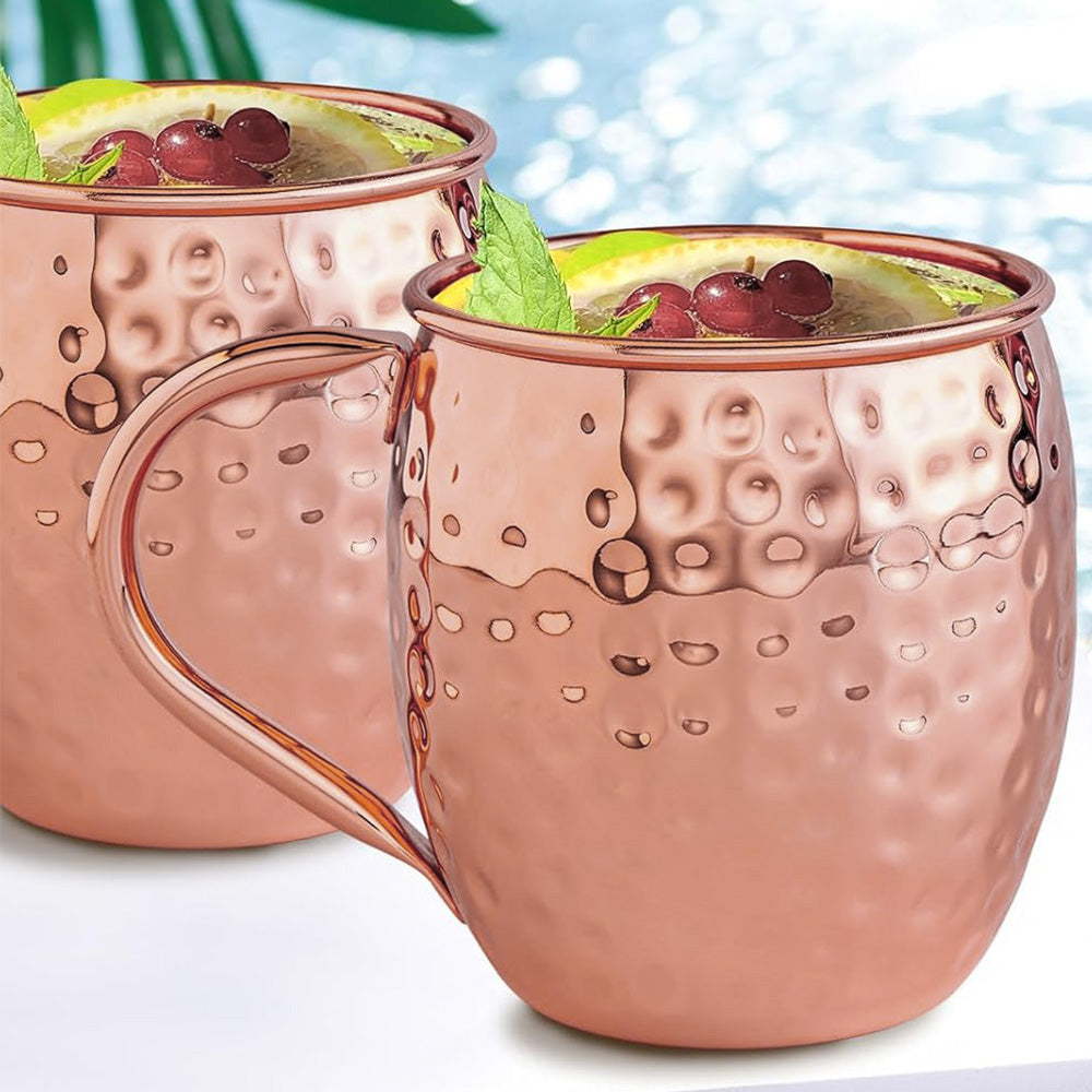 Copper Moscow Mule Mug 530ml Hammered Cocktail Beer Mug Bar Drinkware
