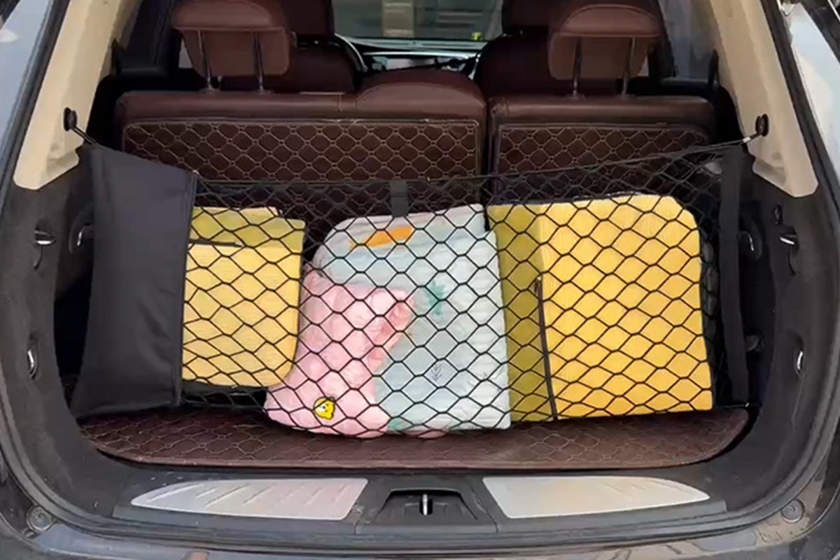 Universal SUV Envelope Cargo Net With Storage Bag Car Trunk Net Cargo Storage Organizer