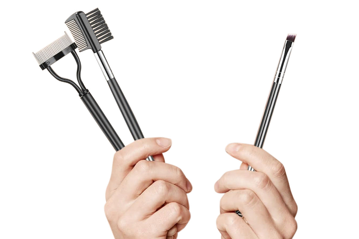 3PCS Eyebrow Brush Eyelash Separator Double Head Brow Comb Eye Makeup Tools