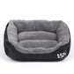 Soft Winter Semi-Enclosed Pet Bed Mat with Raised Edges-Black