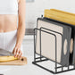 5 Slot Kitchen Organizer Rack Dish and Cutting Board Holder for Cabinet Countertop Pantry