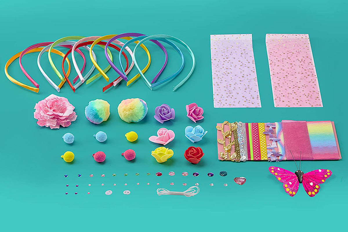 Headband Making Kit DIY Hair Accessories Set Gift for Ages 5-12 Year Old Girl