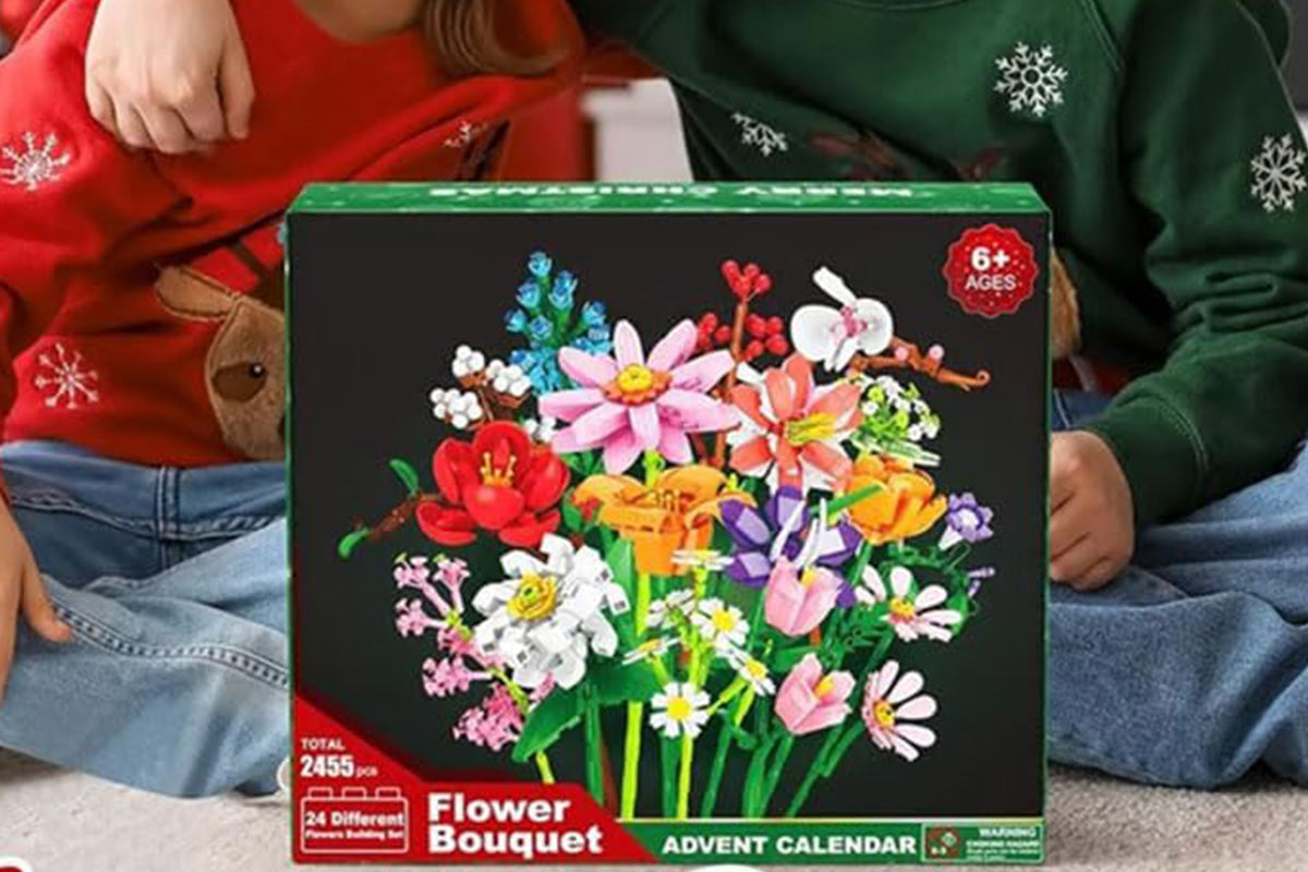 Flower Bouquet Building Blocks Advent Calendar Christmas Gift Box