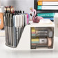 Rotating  Pen Holder with 2 Drawer Multi-Functional