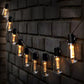 5M Solar Light LED Festoon String Light Outdoor Dimmable Xmas Party Patio Lamp