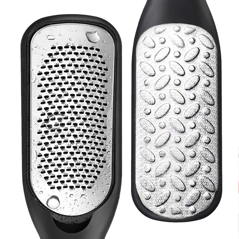 2Pcs 2-Side Security Metal Foot File Pedicure Callus Remover Tool