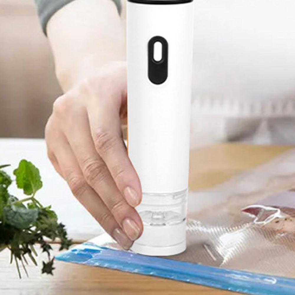 Portable Compact Vacuum Sealer for Food Storage with 15 Reusable Vacuum Bags