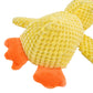 Yellow Stuffed Duck Dog Chew Toys Dogs Teeth Cleaning