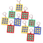 10-Pack Portable Tic Tac Toe Game Colorful Keychain Set