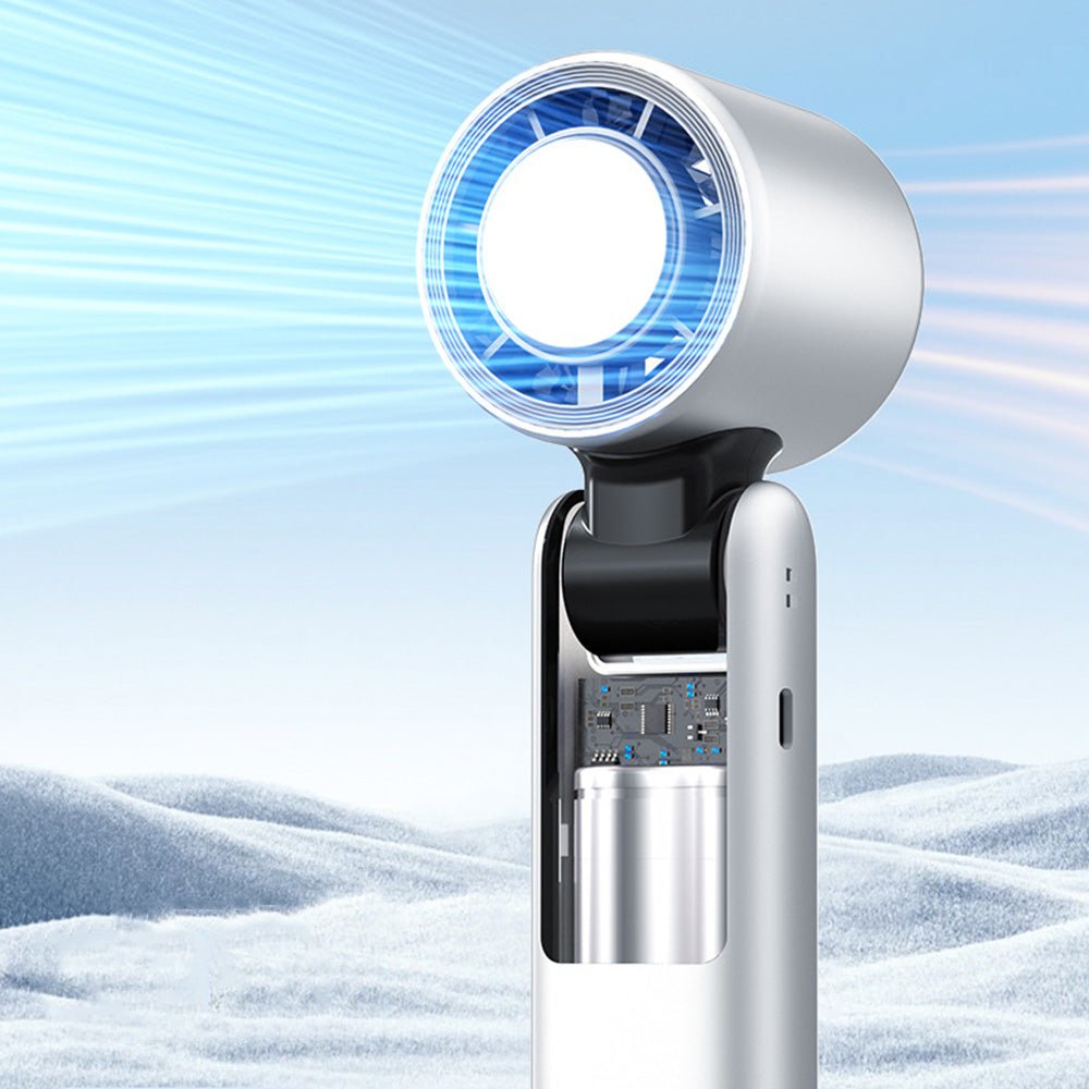 100 Speeds Digital Display Cold Compress Cooling Fan USB Fan with Lanyard