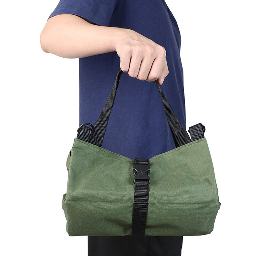 Roll Up Tool Bag Wrench Pouch Oxford Canvas Tool Organizer with 5 Zippered Pockets