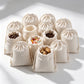 10 Pack Cotton Linen Drawstring Storage and Gift Bags in 2 Sizes