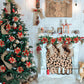 12Pcs Christmas Glitter Poinsettia Artificial Flower with Clip and Stem