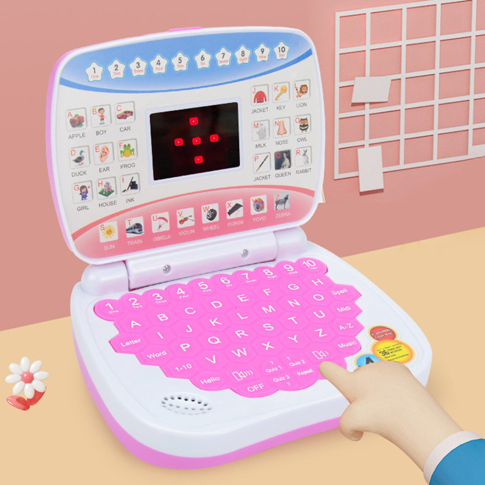 Pretend Laptop Toy with Music for Bilingual Learning Above 4 Years
