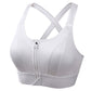 Adjustable Supportive Sports Bra with Front Zipper for Women
