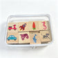 4Pcs Large Clear Hard Shell Zipper Case Makeup Organiser Toy Storage Bag