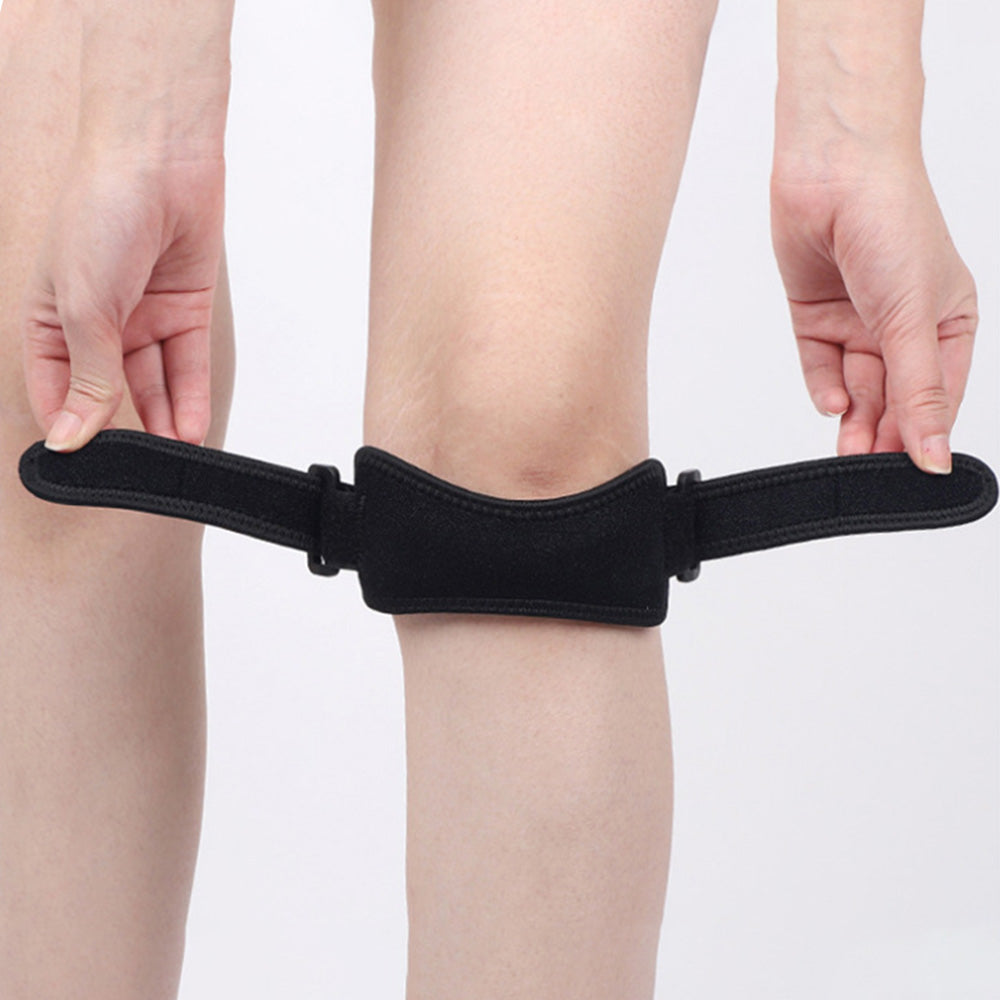 2Pcs Knee Braces for Patella Knee Support Strap for Basketball Running-Black