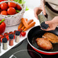 8Pcs Plastic Spice Jars with Black Shaker Lids and Stickers for Storing Spices Herbs and Seasoning Powders