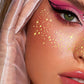 6 PCS Glitter Freckles Face Tattoo Water Resistant Sweat Resistant Gold Transfer Stickers for Party