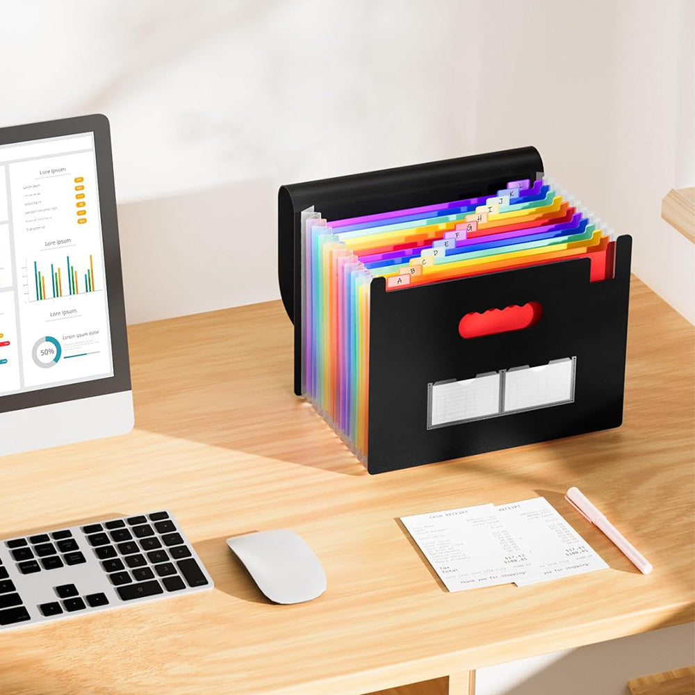 Accordion File Organizer Expanding File Folder Large Capacity Document Storage