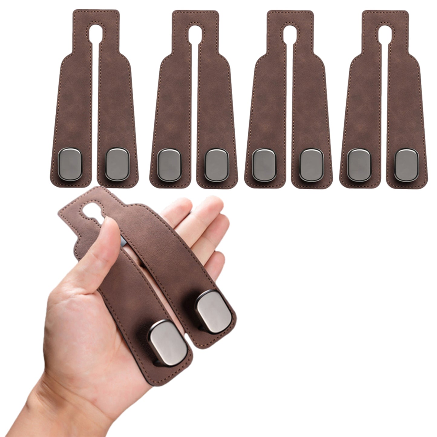 2Pcs Car Back Seat Headrest Storage Hanging Double Hooks
