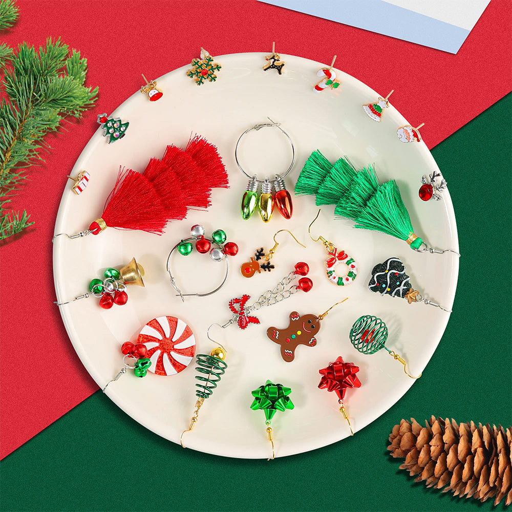 23 Pairs Christmas Earrings Fashion Jewellery for Women Festive Accessories