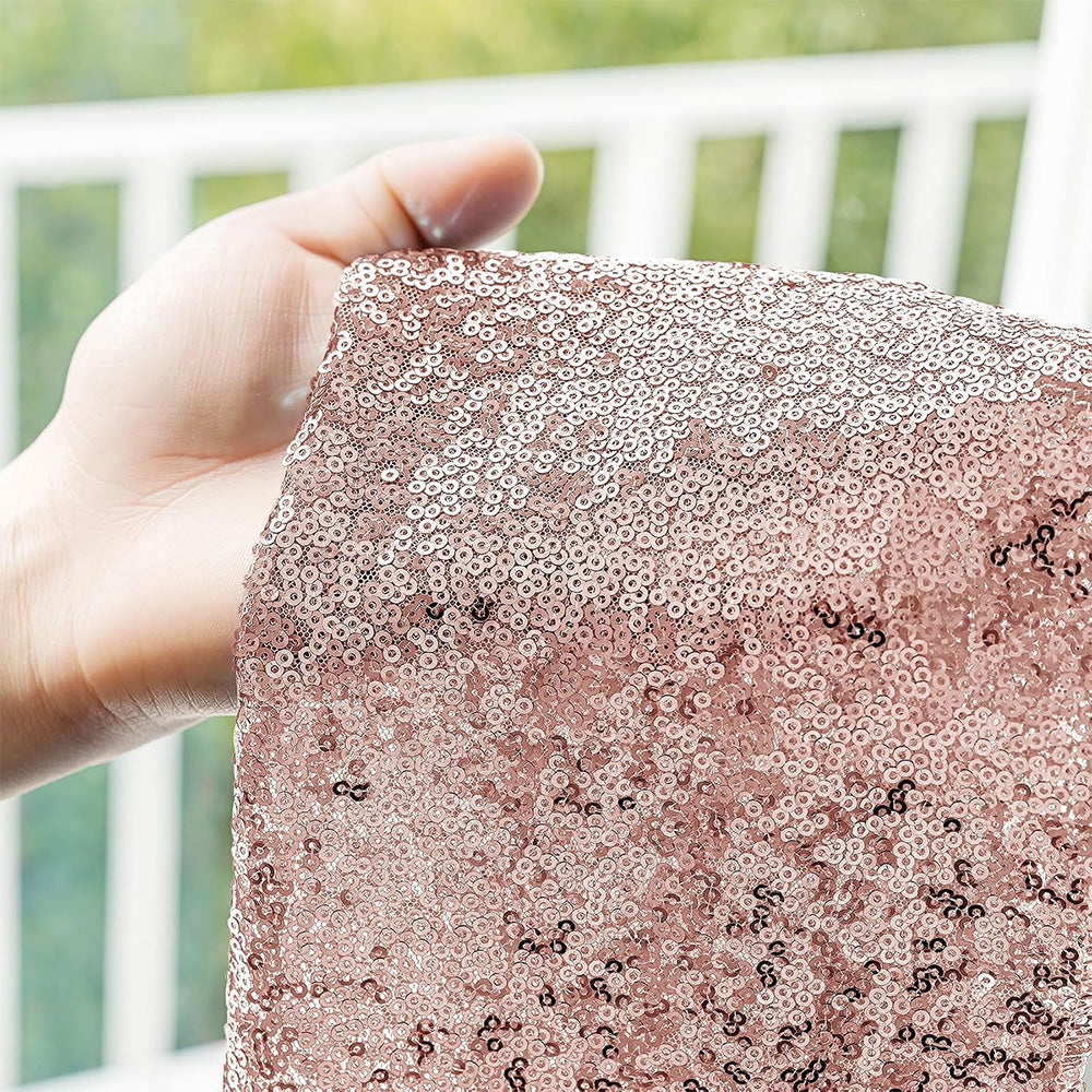 High Density Sequin Table Runner for Weddings Parties and Holidays-Rose Gold