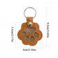5Pcs Pet Fur Keepsake Leather Pouch with Paw Print Key Ring