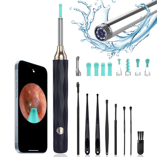 Wireless Ear Wax Removal Visual Ear Pick 6 LED Endoscope Otoscope with 8 Handheld Ear Sets