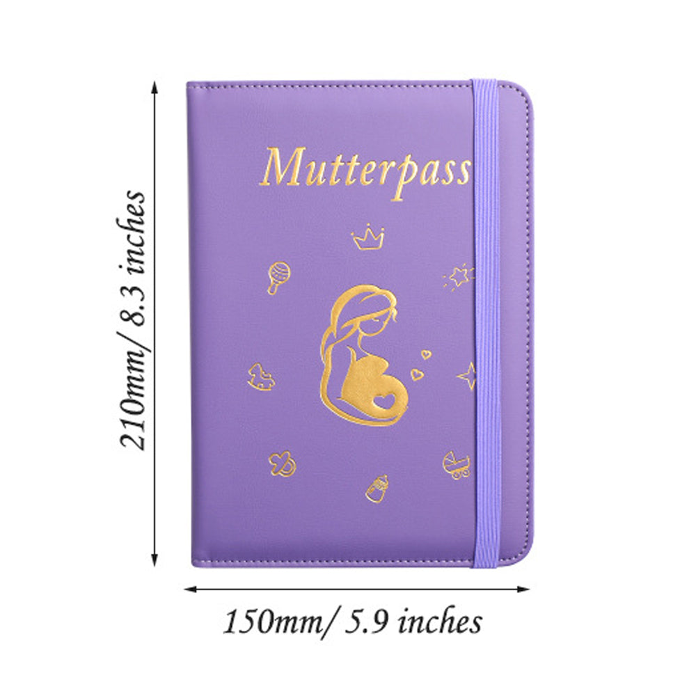 Pregnancy Daily Journal PU Cover Card Holder