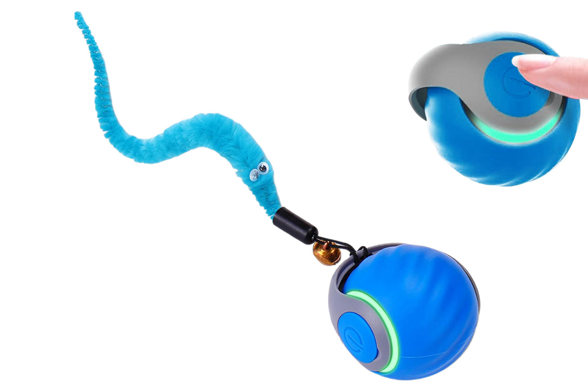 Interactive Cat Toy Ball Automatic Interactive Cat Toys Indoor with 3 Tails