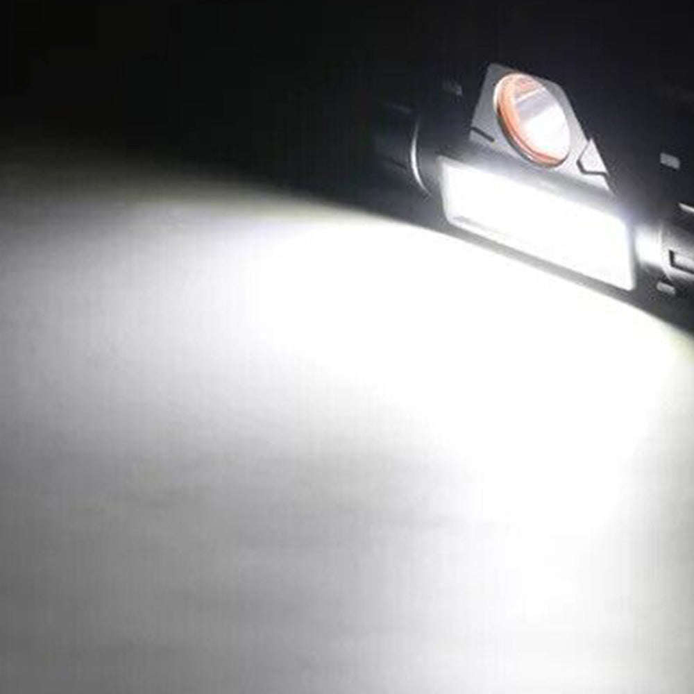 Dual Light Source Headlamp COB Camping Headlight with Rechargeable Battery