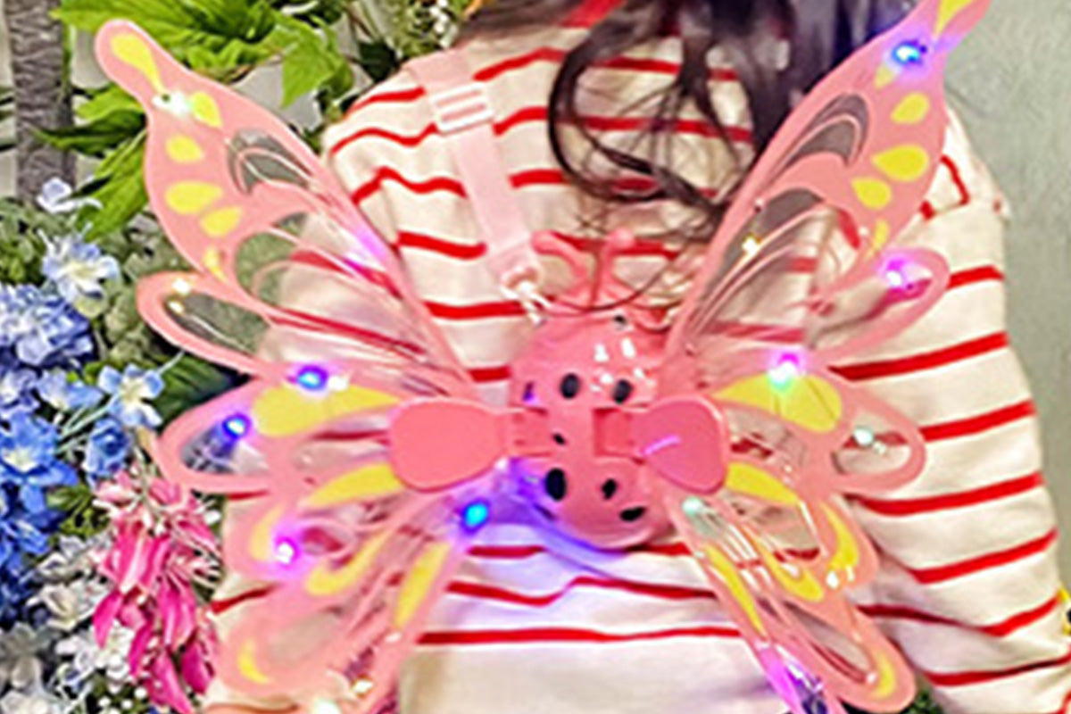 Fairy Wings with Lights for Girls Flying Fairy Toys Princess Cosplay Dress Up Gift