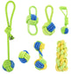 7Pcs Dog Rope Chew Toys Durable Knot Balls for Puppies Training and Teething