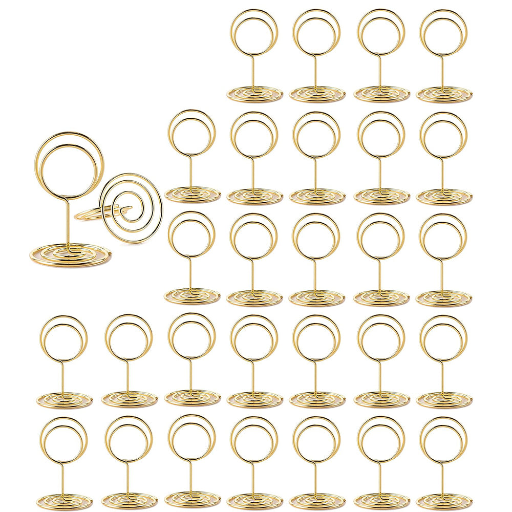 60Pcs Table Card Clip Stand for Party Wedding Decor- Silver and Gold