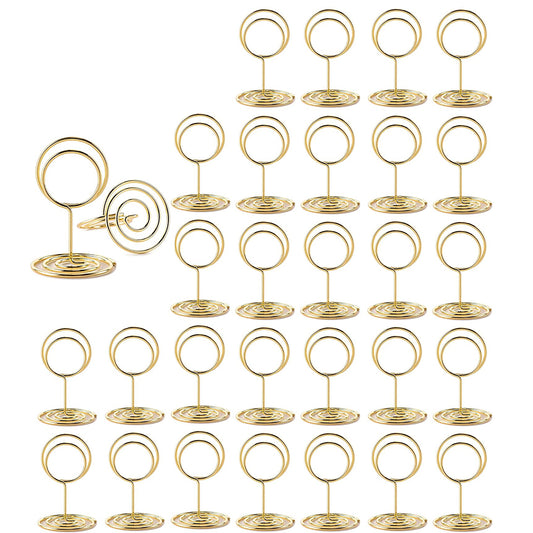 60Pcs Table Card Clip Stand for Party Wedding Decor- Silver and Gold