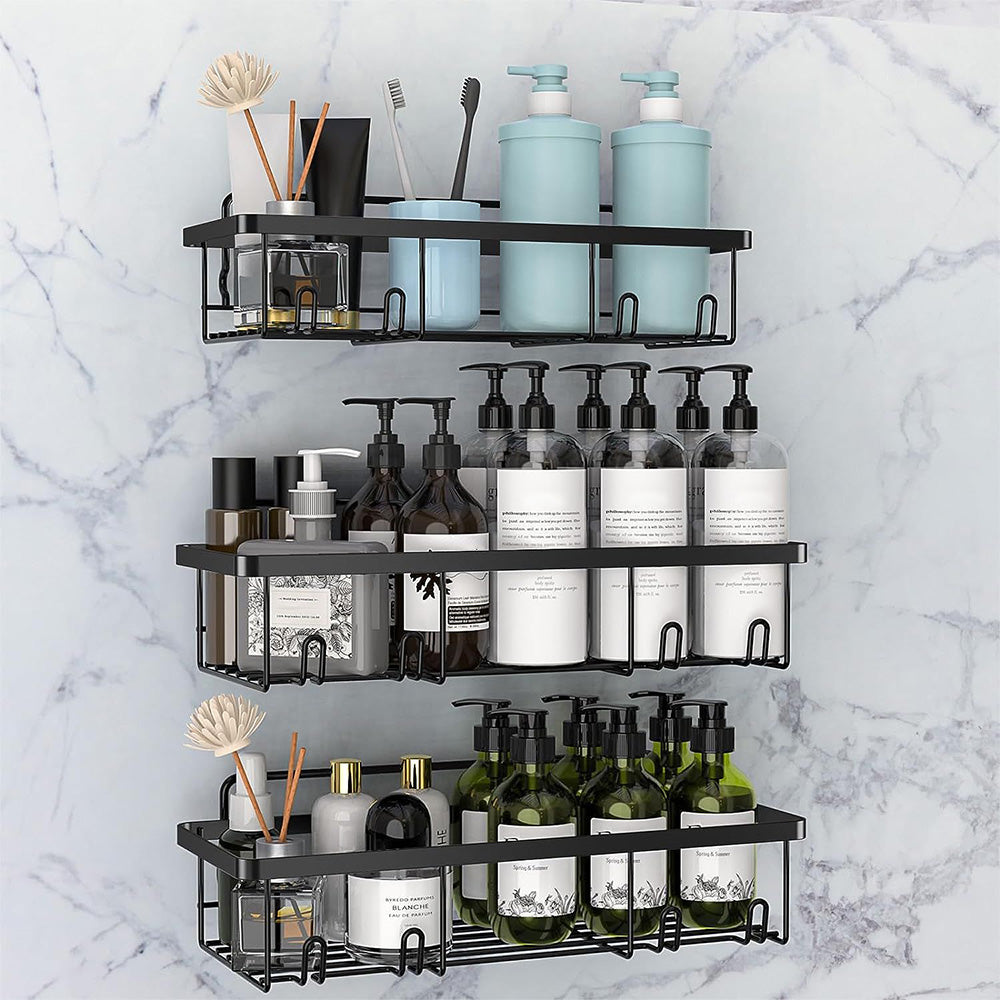 5Pcs Shower Caddy Adhesive Bathroom Wall Organizer Rack