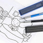 2mm 2B Lead Holder Pen Automatic Mechanical Drafting Drawing Pencil Art Tool with 12 Refills