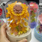 Flowers Music Box Building Blocks with Dust Cover Music Box Building Toys