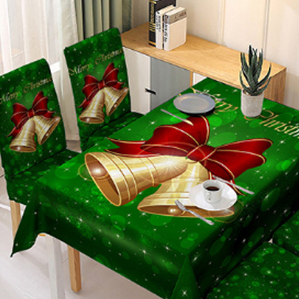 2Pcs Christmas Dining Chair Covers Stretch Removable Washable Dining Room Chair Protector Slipcover