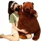 Giant Brown Bear Stuffed Animal for Adults Stress Relief Anti-Anxiety Cuddly Bear Toy