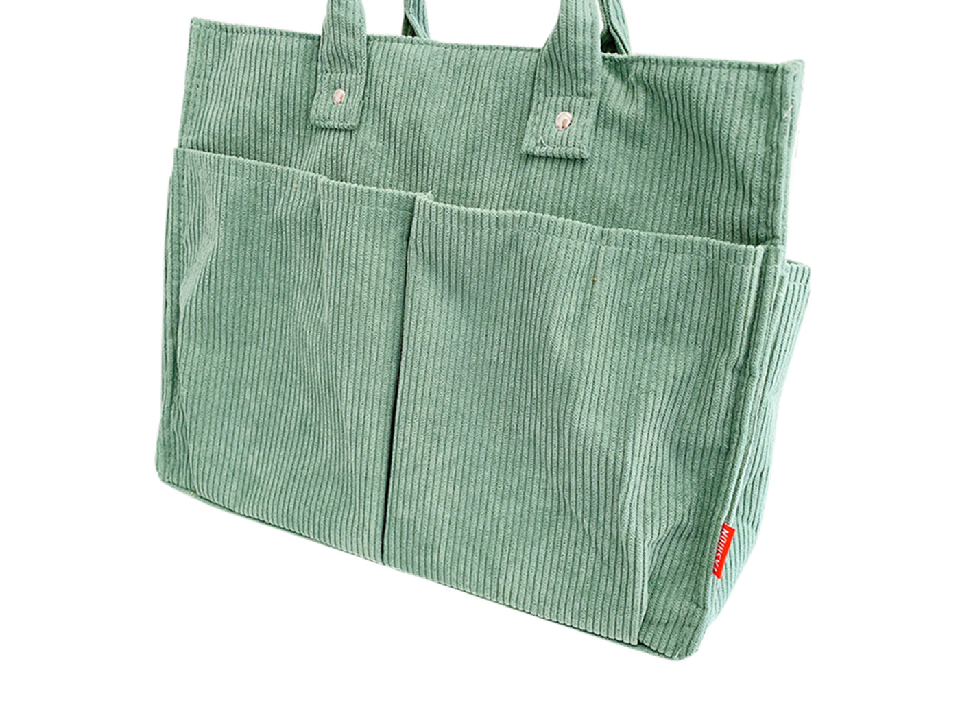 Corduroy Tote Bag Zipper Shoulder Bag Corduroy Crossbody Bag Square Handbag