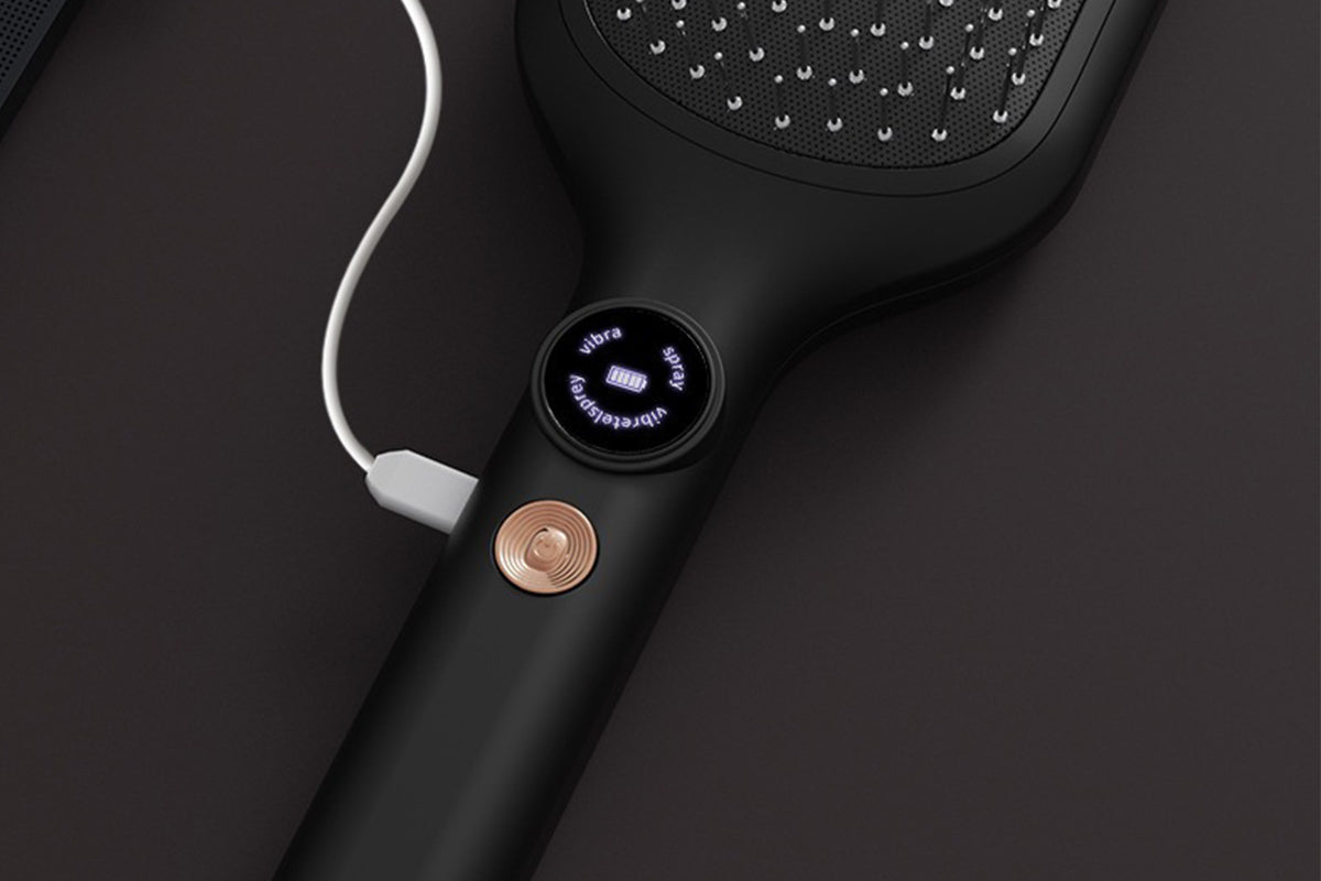 Electric Scalp Massage Comb Spray Vibrating Hair Brush Hair Care Massager